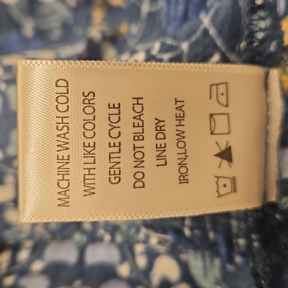 💕MAX STUDIO Elbow Sleeve Ruffle Midi Dress Spruce Fold Flower Grid Panel L NWT - Picture 14 of 14